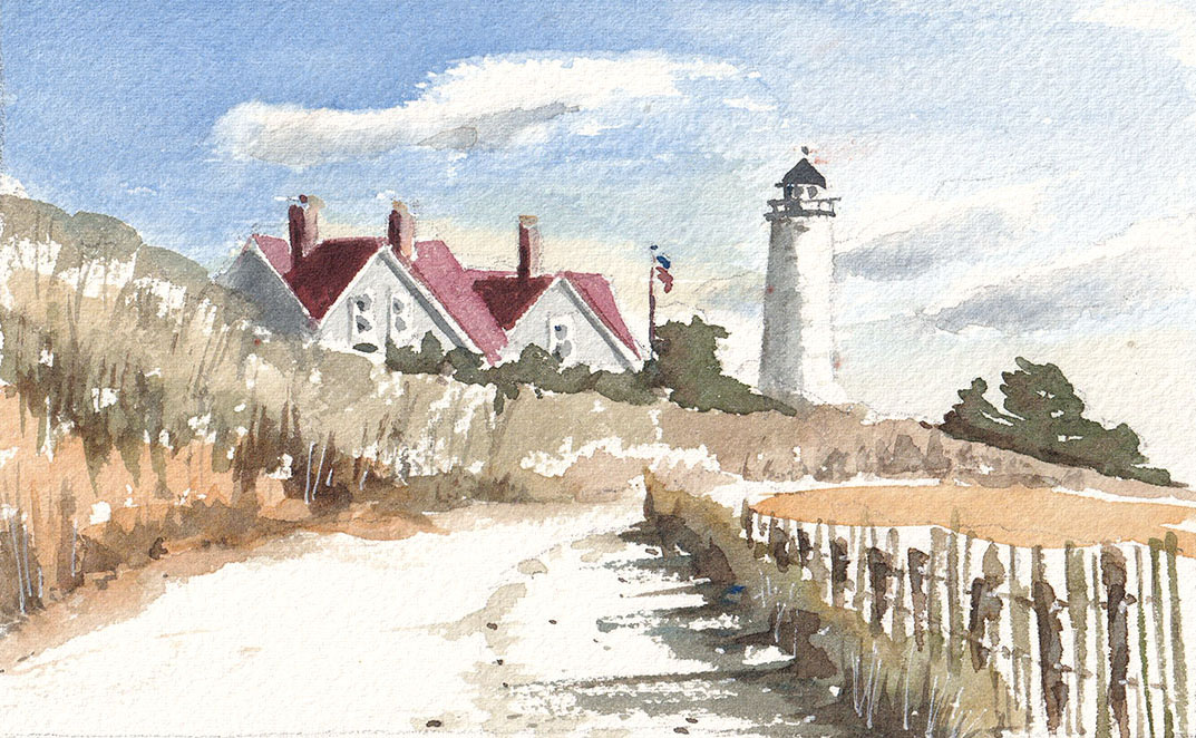 Nobska Lighthouse – Woods Hole, MA. 2025. 5 x 8.5 in.