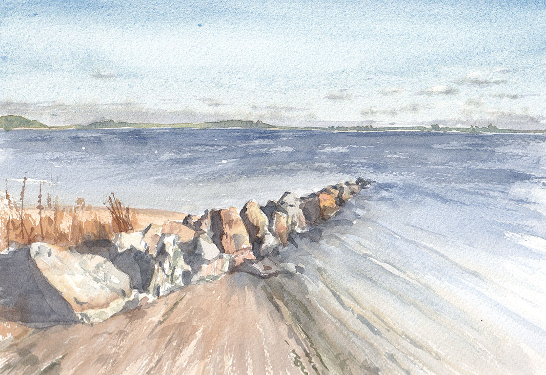 Bluff Point – Cotuit, MA. 2025. 9 x 12 in.